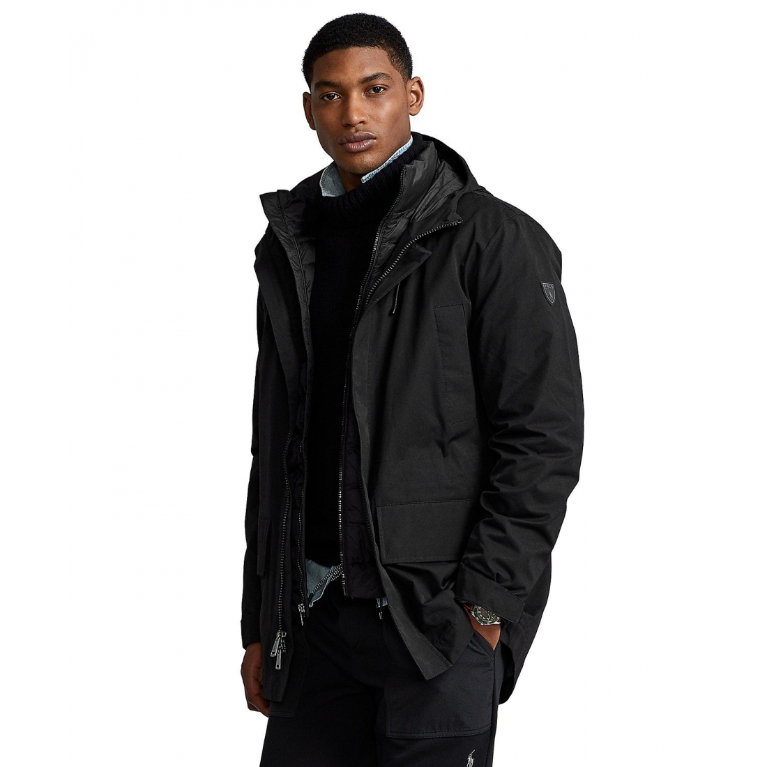 Manteau 'Twill Hooded' pour Hommes