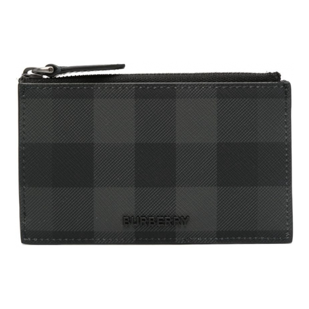 Men's 'Logo-Plaque Check-Pattern' Wallet