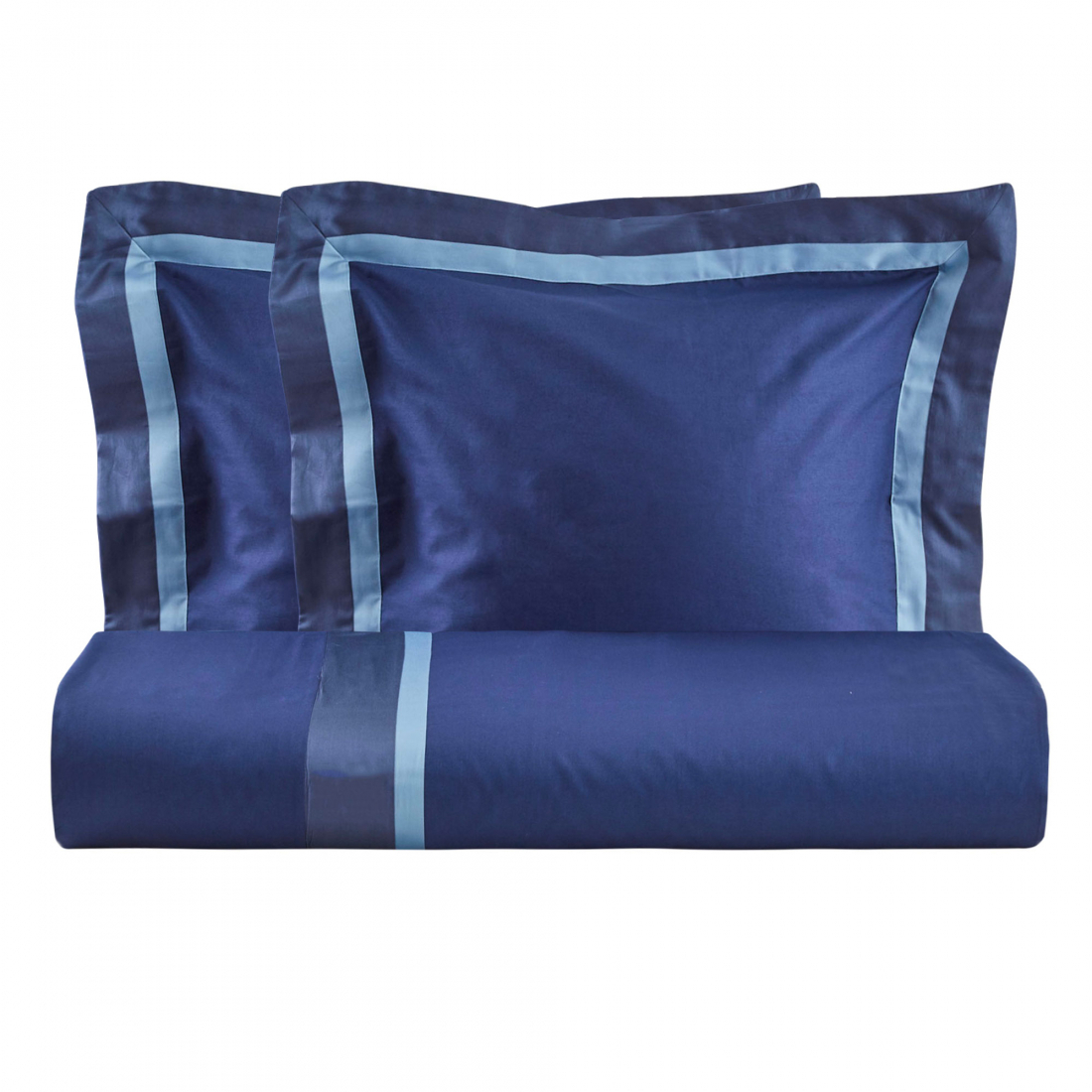 William Parure Housse De Couette Bleu - 200x200 cm | 63x63 cm