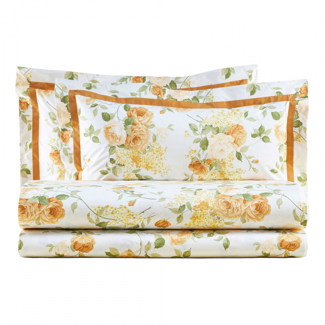 Giulietta King Size Percal Bed Complete Set, Yellow