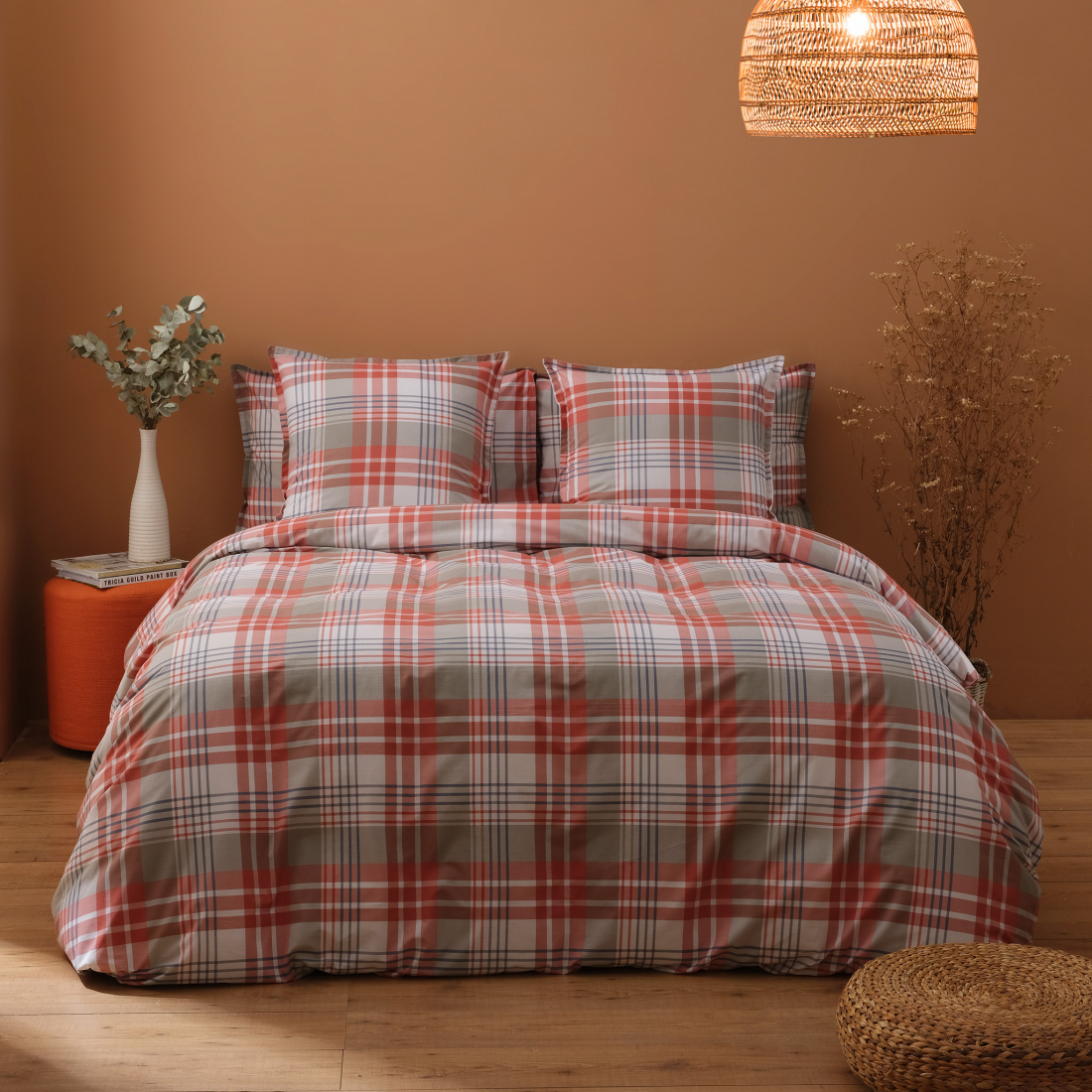 Tancredi Red/Blue Duvet Cover Set