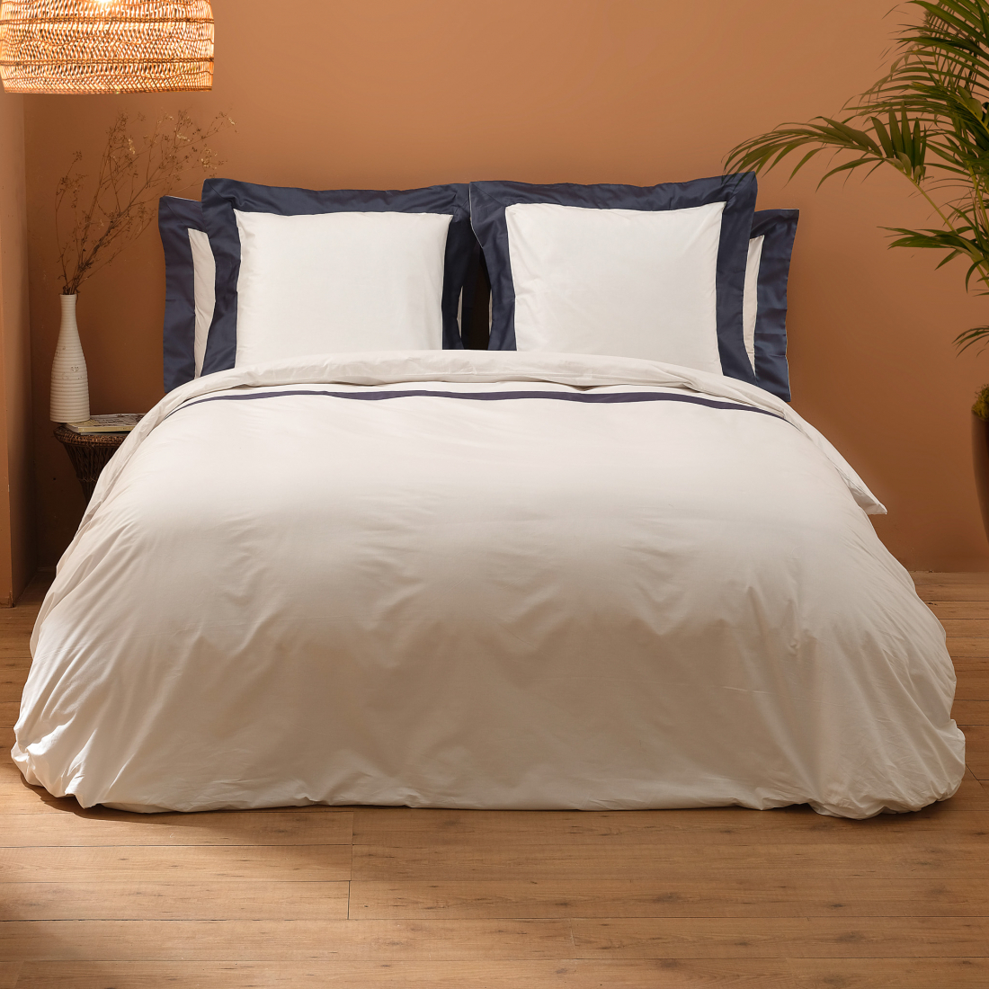 Sharon Blue Single Duvet Cover Set