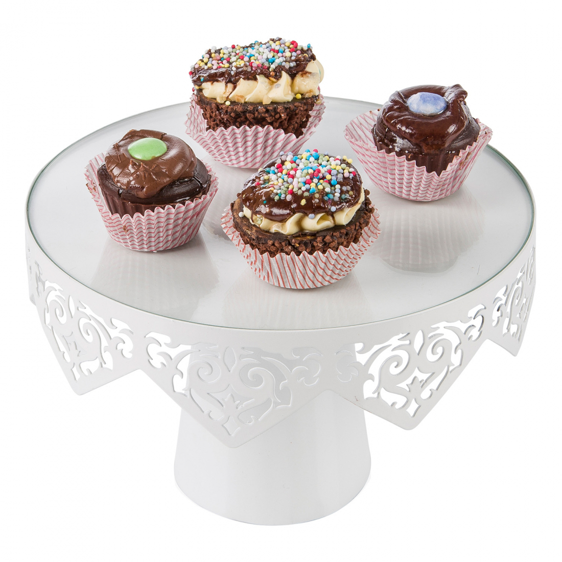 Cake Stand With Glass Base 20 cm