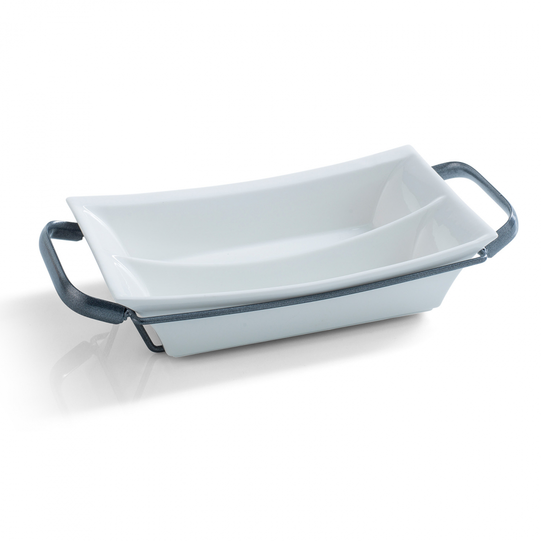 Sauce Boat 2 Compartments 15X25cm With Support