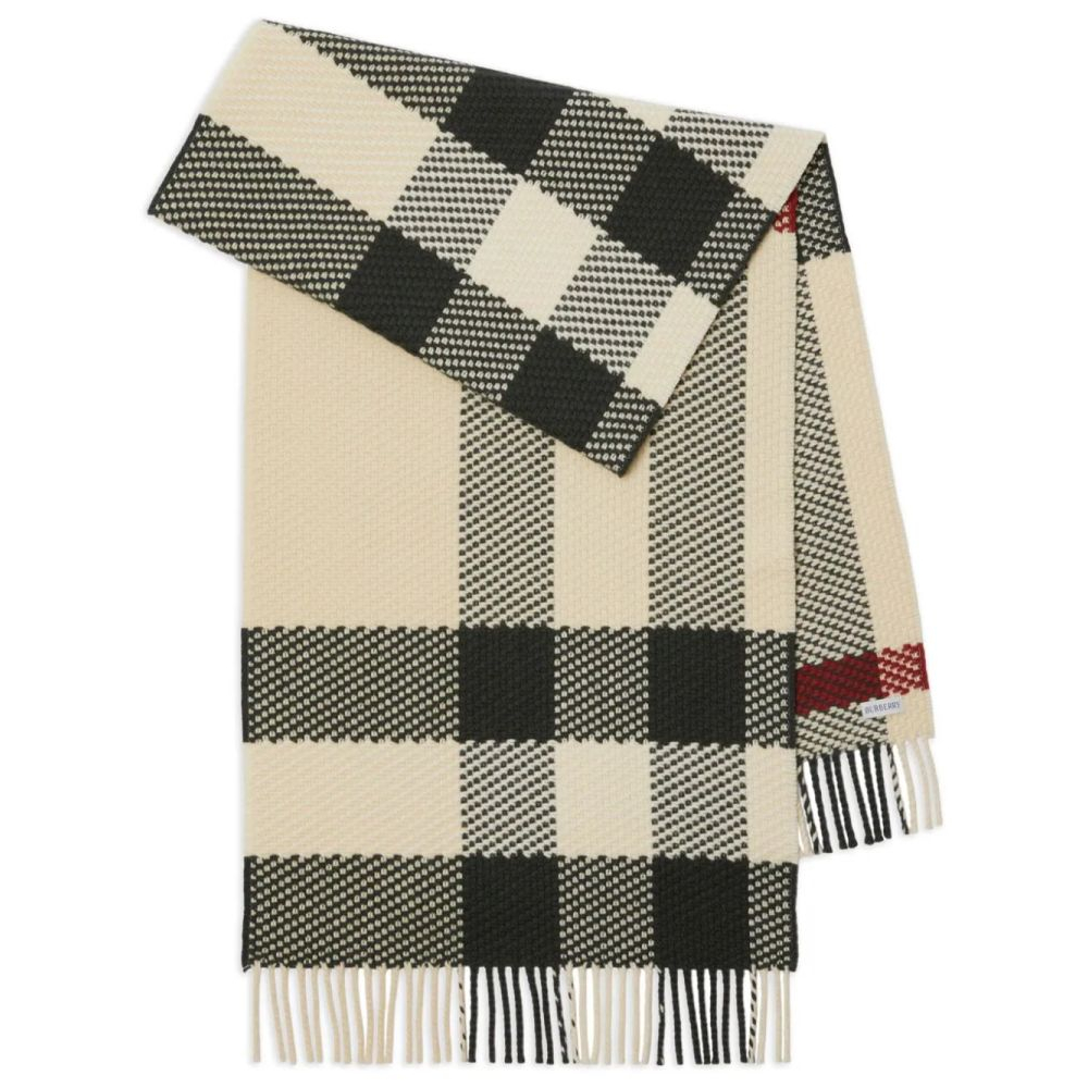 Écharpe en laine 'Check Pattern' pour Hommes