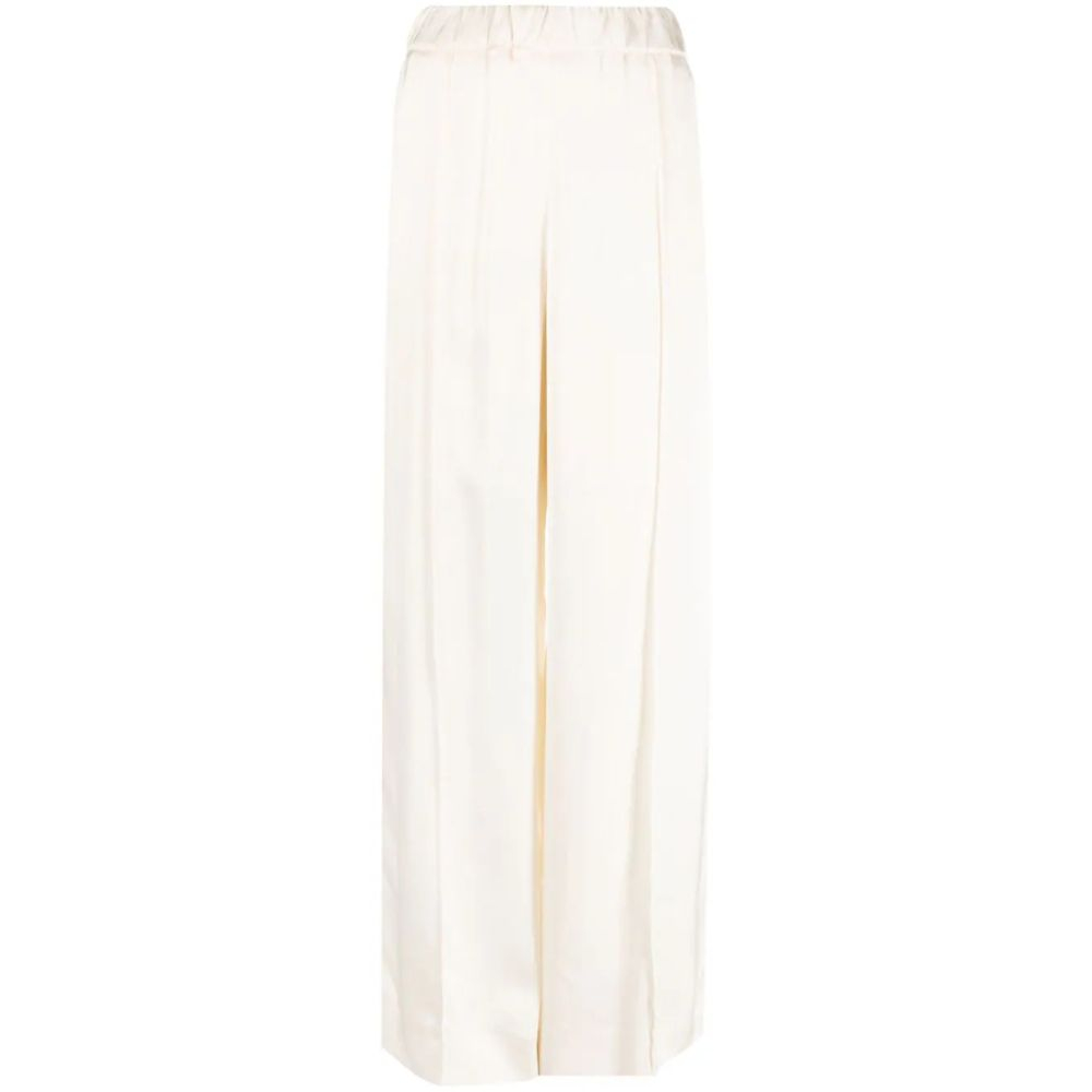 Women's 'Pressed-Crease Elasticated-Waist Flared' Trousers