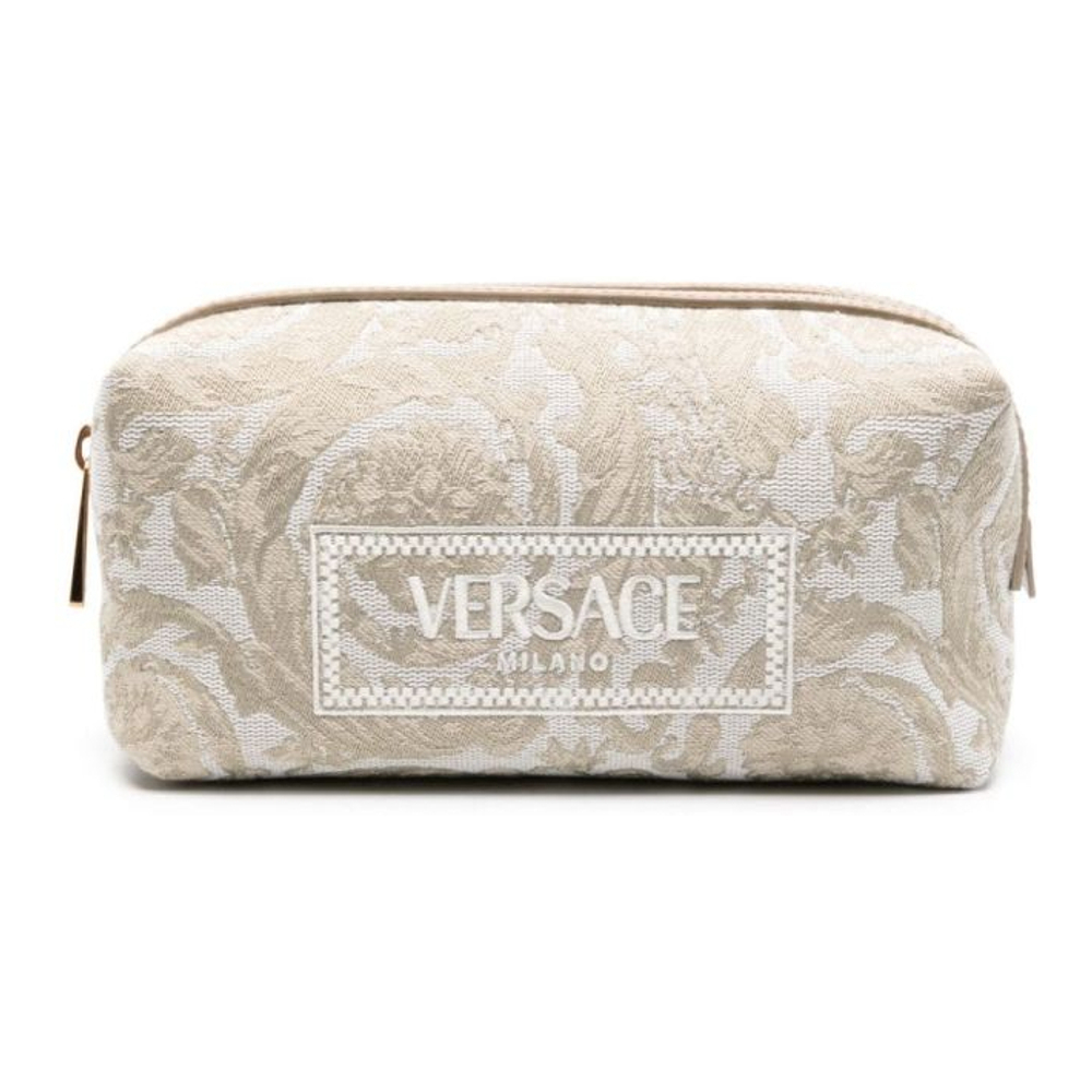 Women's 'Embroidered-Logo' Toiletry Bag