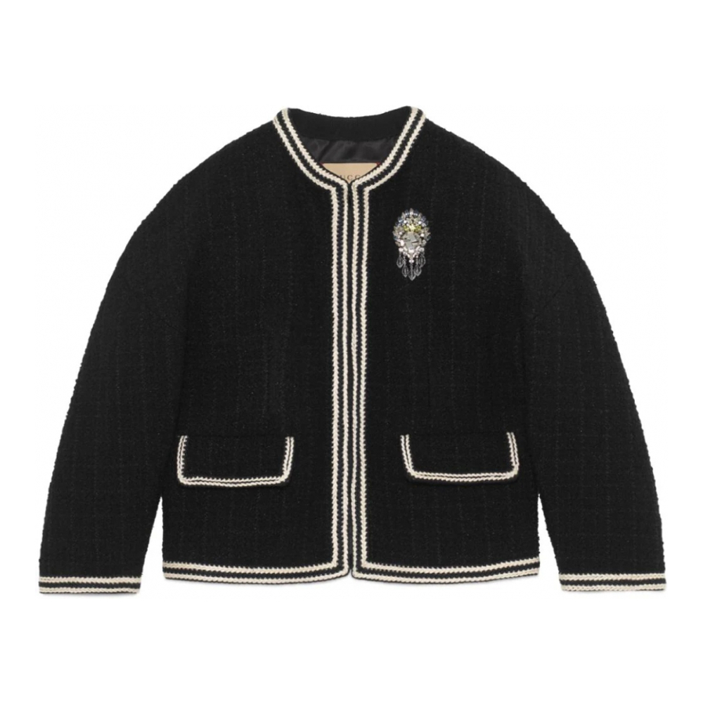 'Brooch Tweed' Jacke für Damen