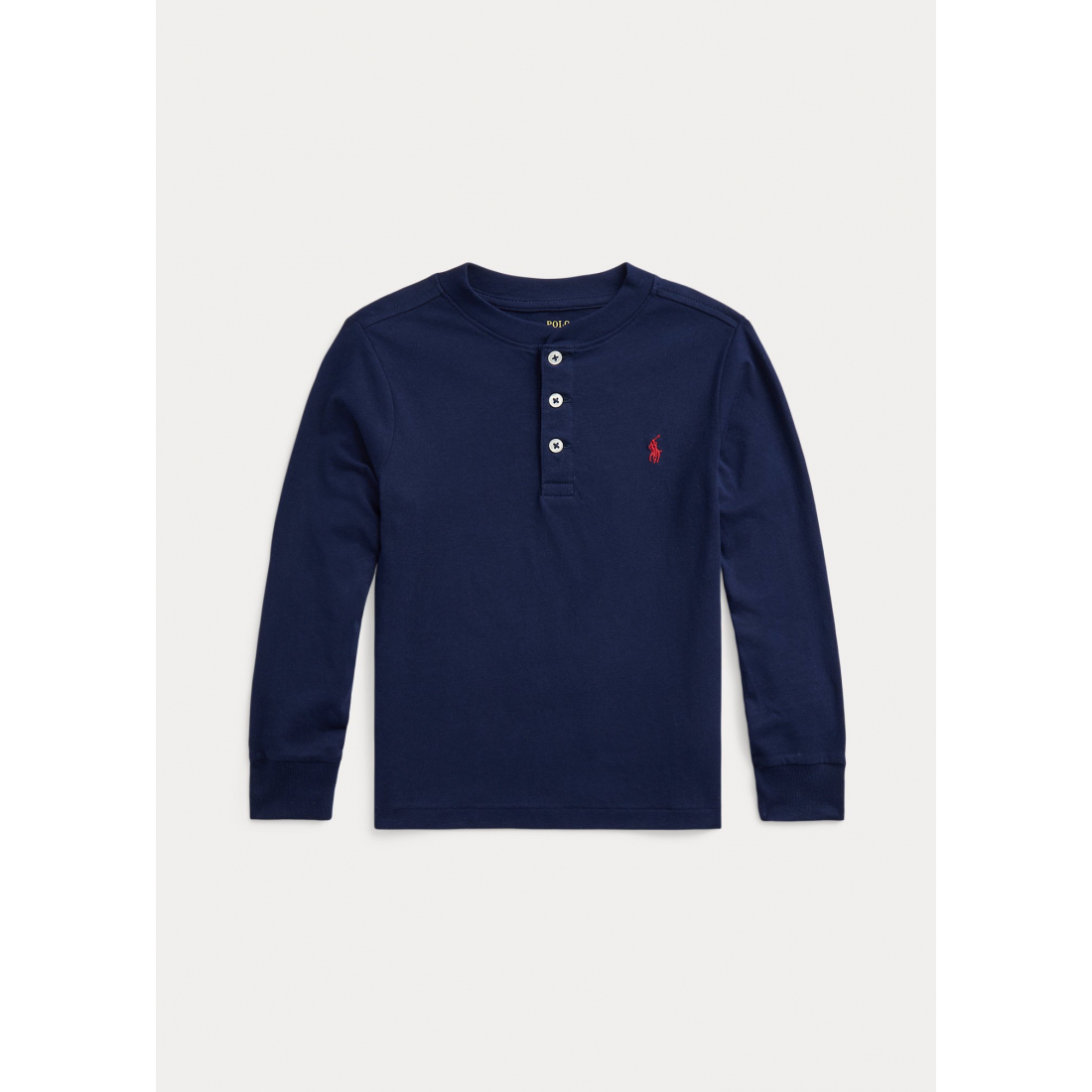 'Cotton Jersey Henley Shirt' pour Garçons
