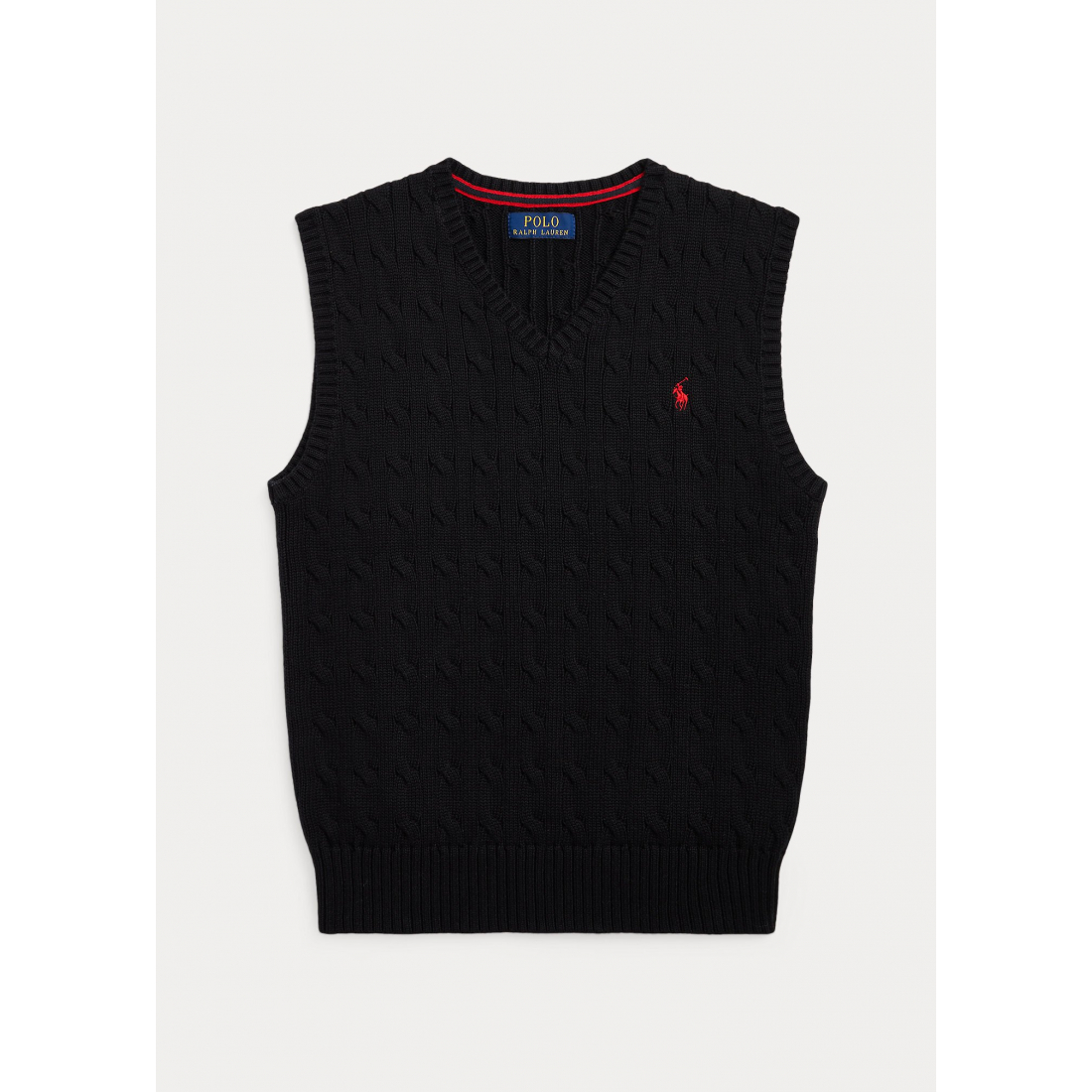 'Cable-Knit Cotton Sweater Vest' pour Garçons
