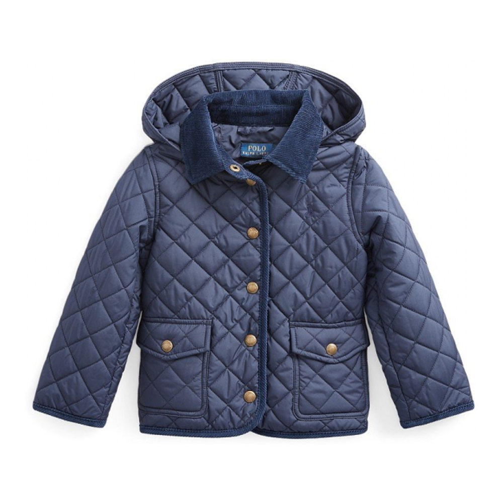 'Quilted Water-Repellent Barn Jacket' pour Filles
