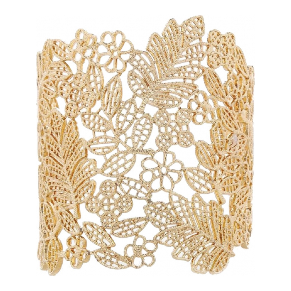 'Cut Out Floral Cuff' Armband für Damen