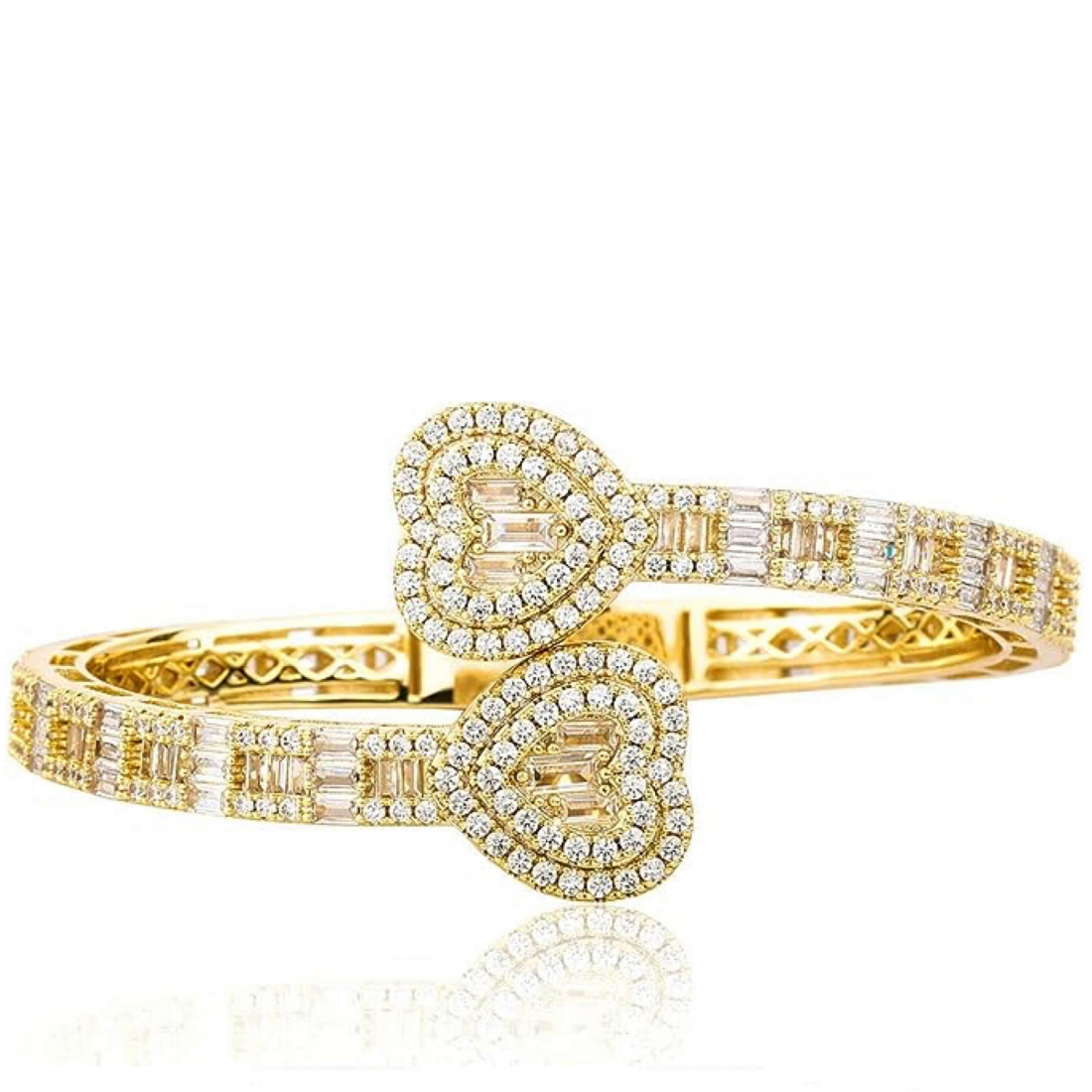 'Double Heart' Armreifen für Damen