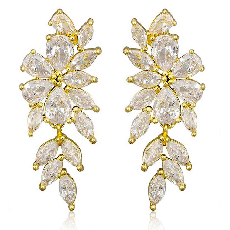 Women's 'Marquise & Pear Shape Drop' Earrings