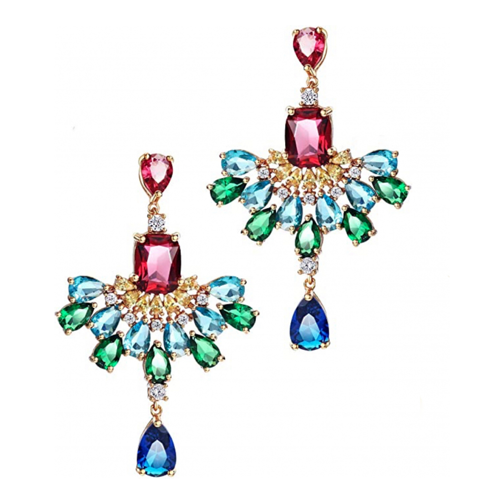 Women's 'Multi Color Stone Chandelier' Earrings