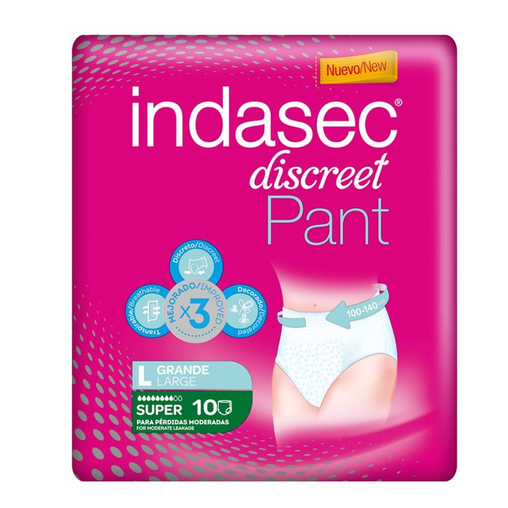 Slip absorbant 'Discreet' - Super Large 10 Pièces