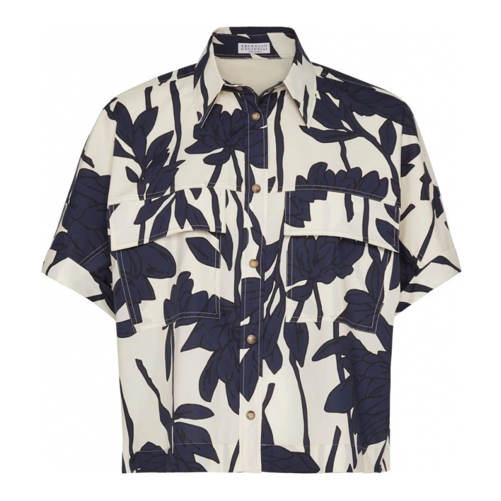 Chemise à manches courtes 'Leaf' pour Femmes