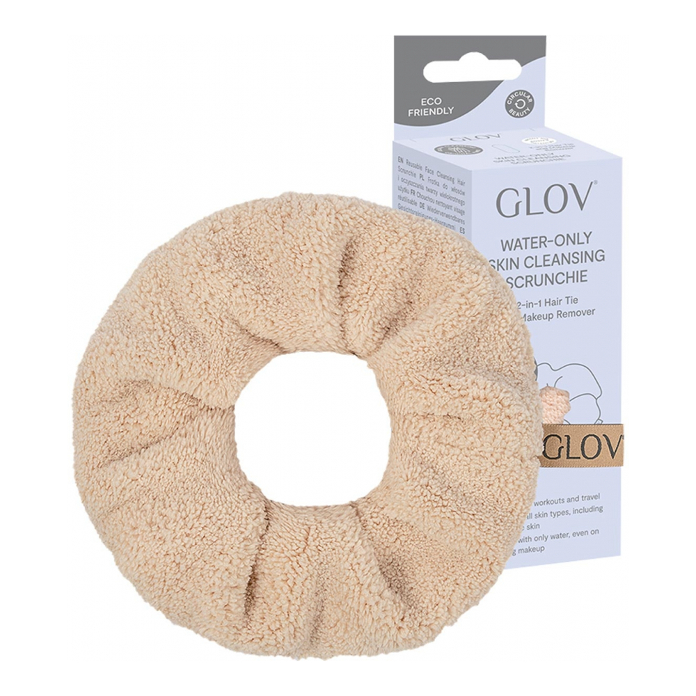 Deep Pore Cleansing Skincare Scrunchie 2-In-1 Tie And Makeup Remover | Desert Sand