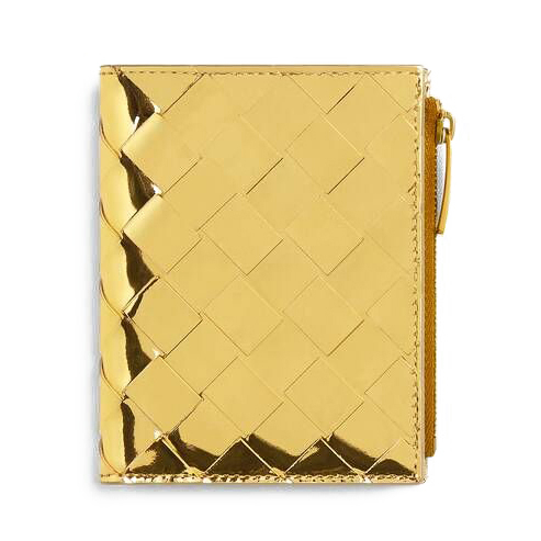 Women's 'Small Intrecciato Bi-Fold Zip' Wallet