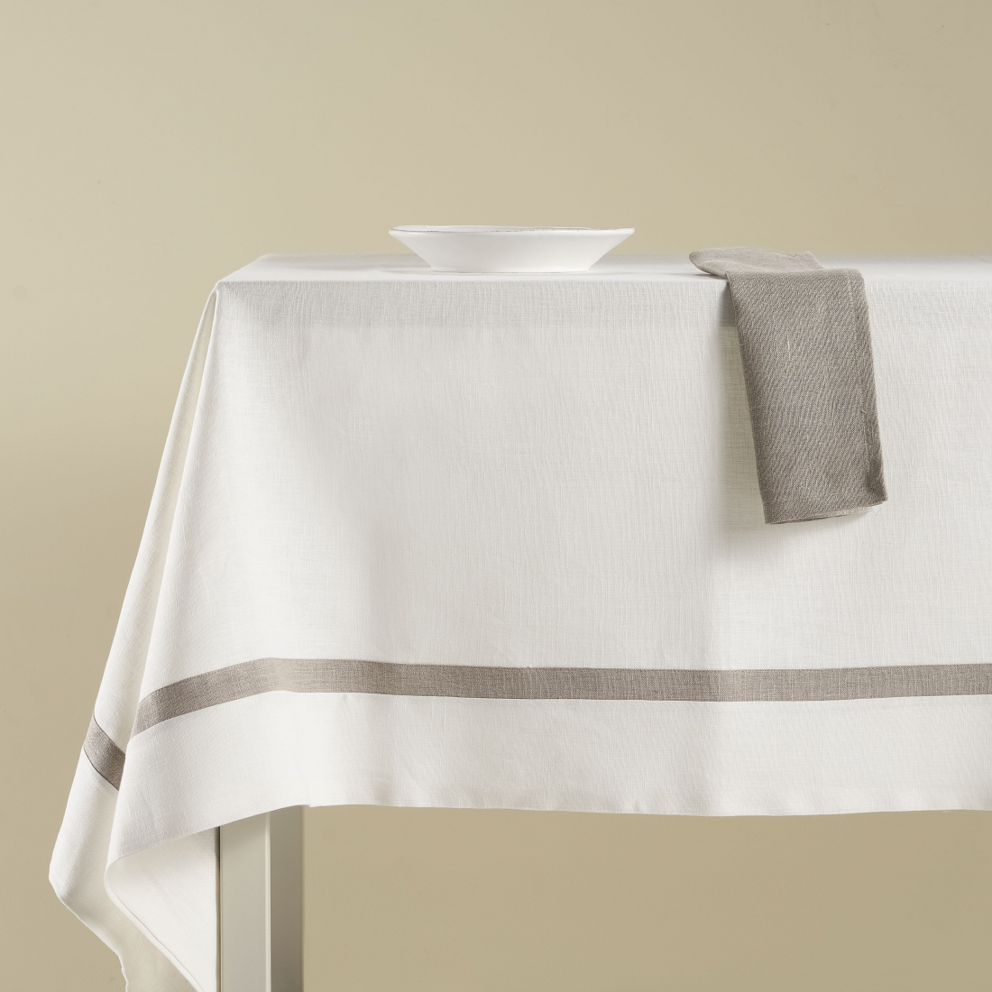 Cortina Nappe En Lin 160x230 cm, Ivoire/Naturale