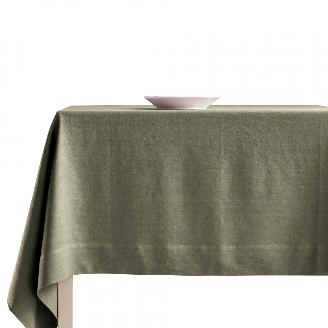 Grafite Linen Tablecloth 170x360 cm, Green