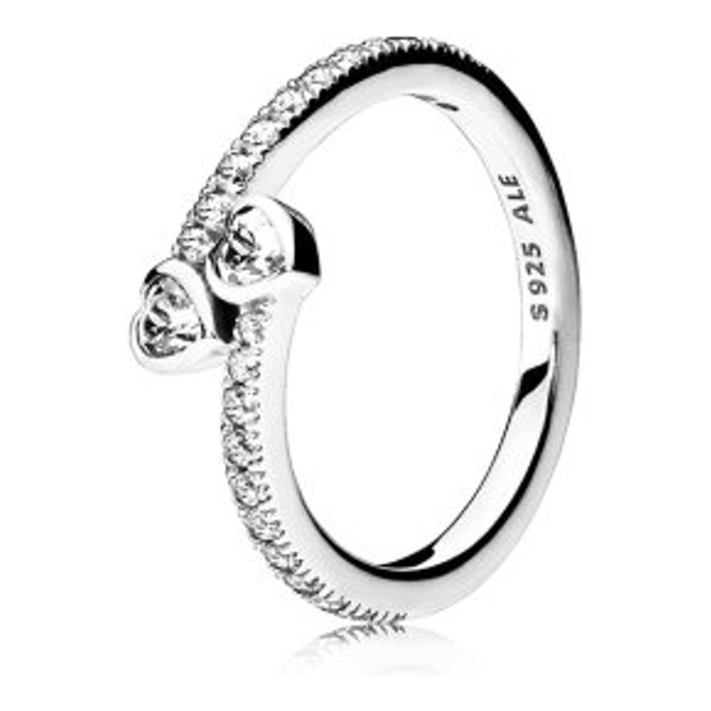 Women's 'Two Sparkling Hearts' Ring