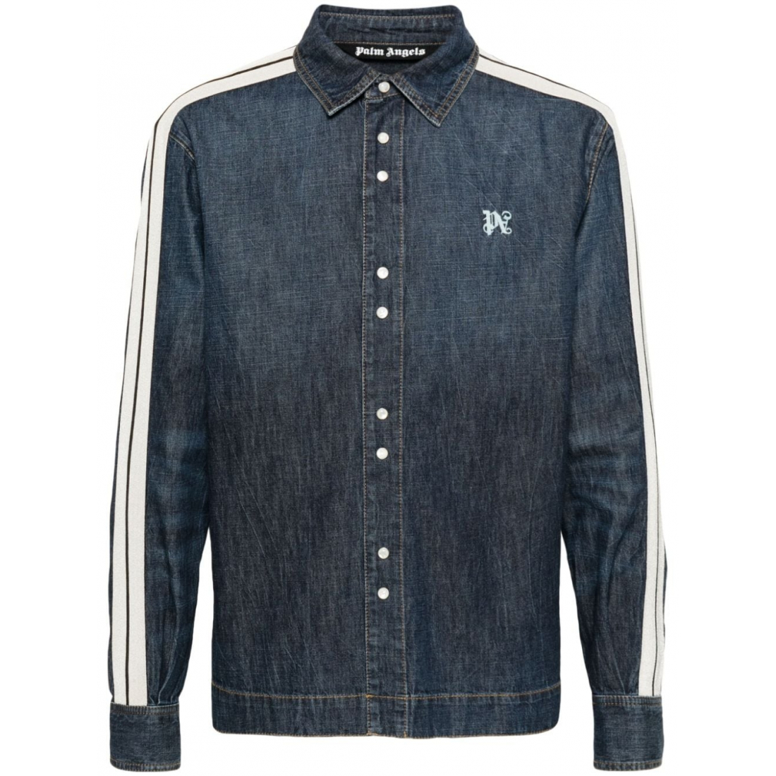 Veste en jeans 'Monogram-Embroidered Track' pour Hommes