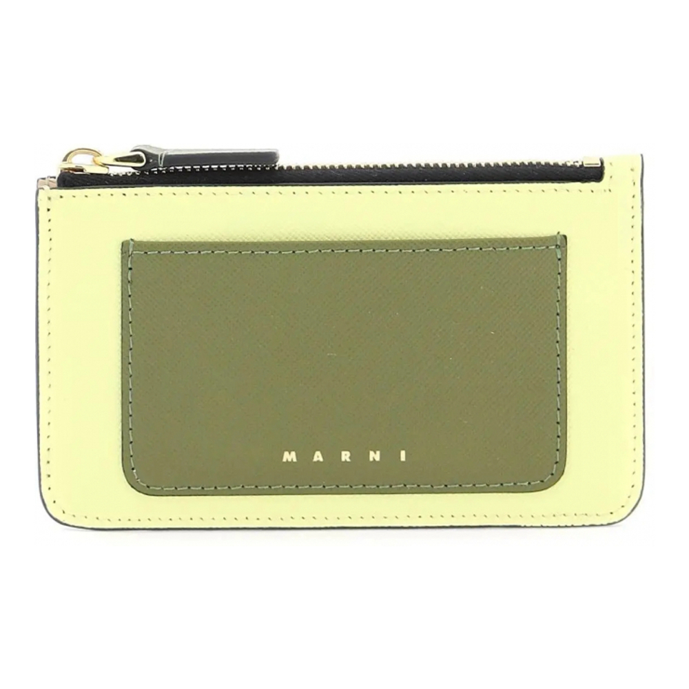 Women's 'Tricolor Zippered' Card Holder