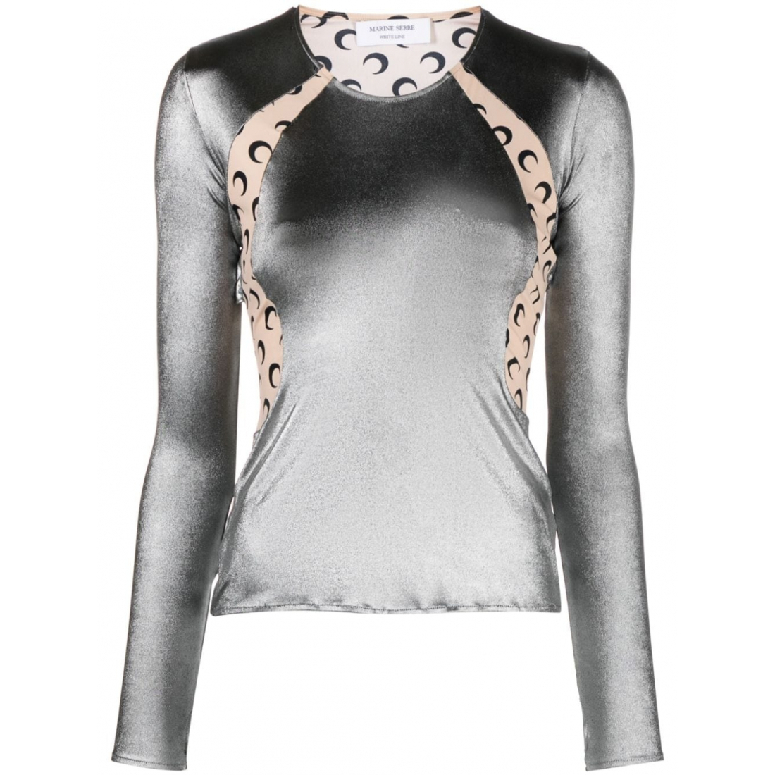 Top à manches longues 'Crescent Moon-Print Draped' pour Femmes