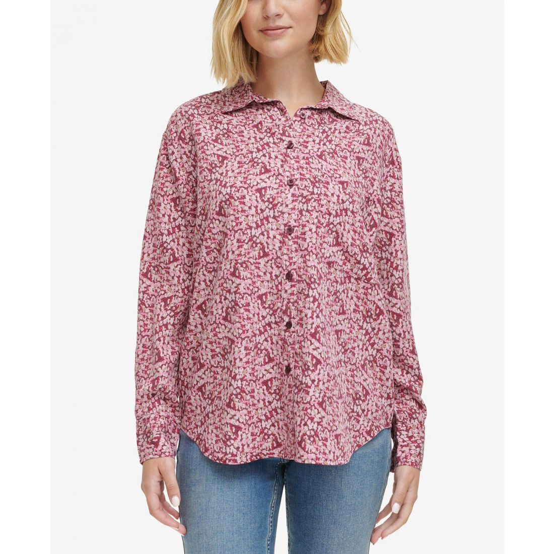 Women's 'Pointillism Button-Front' Shirt