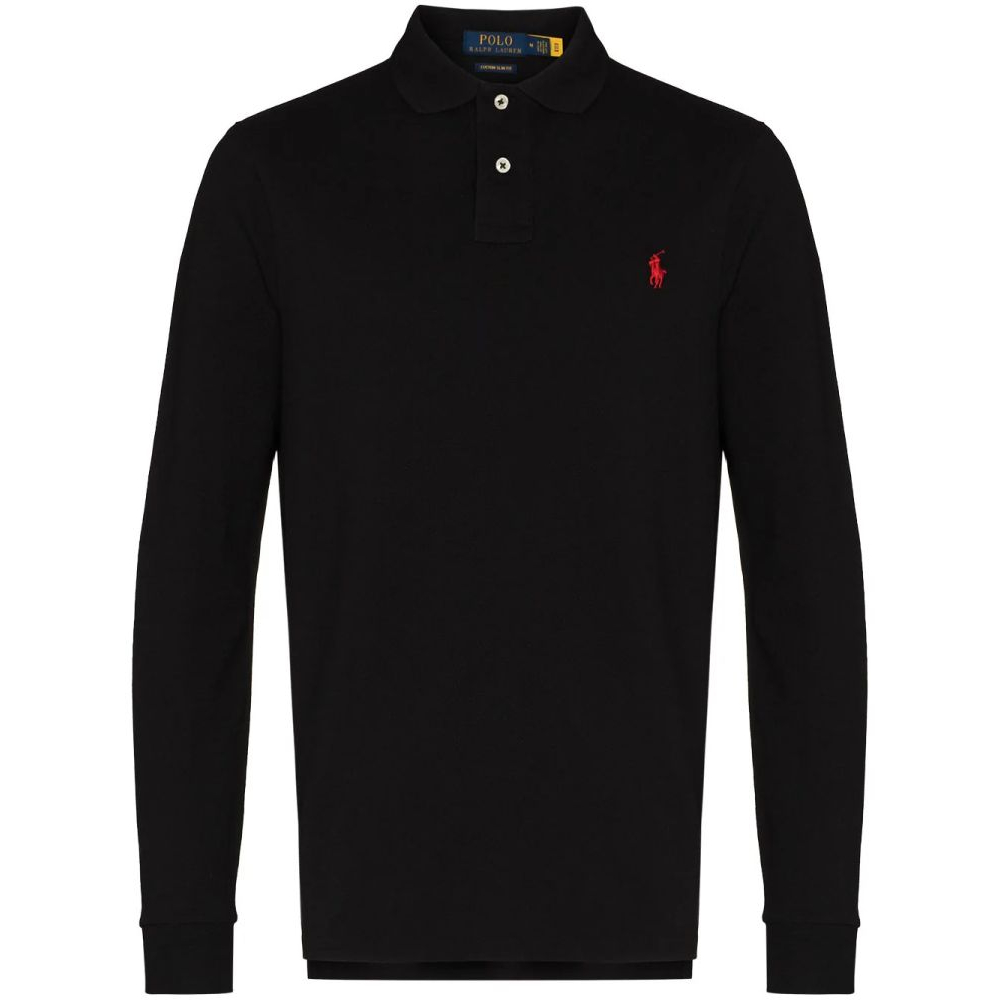 Polo manches longues 'Logo-Embroidered' pour Hommes