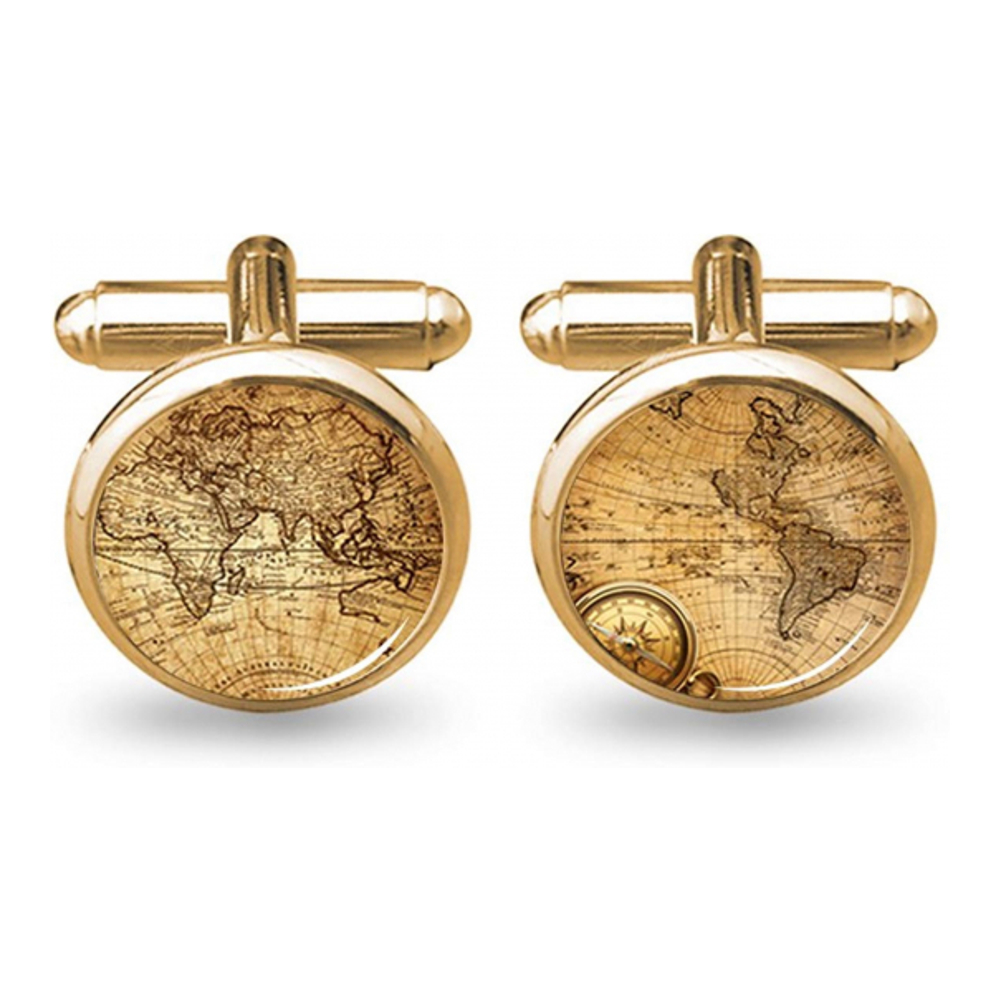 Boutons de manchette 'World Map' pour Hommes