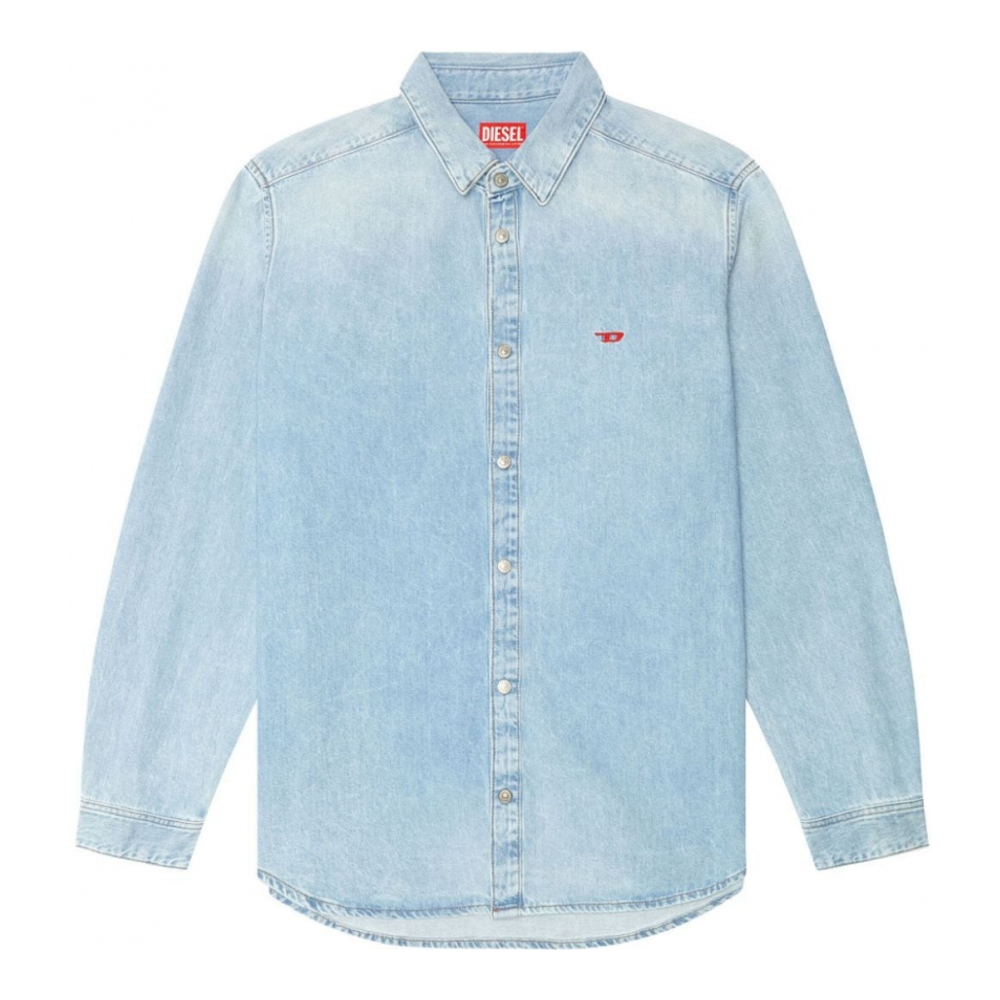 Chemise en Jean 'D-Simply Logo-Embroidered' pour Hommes