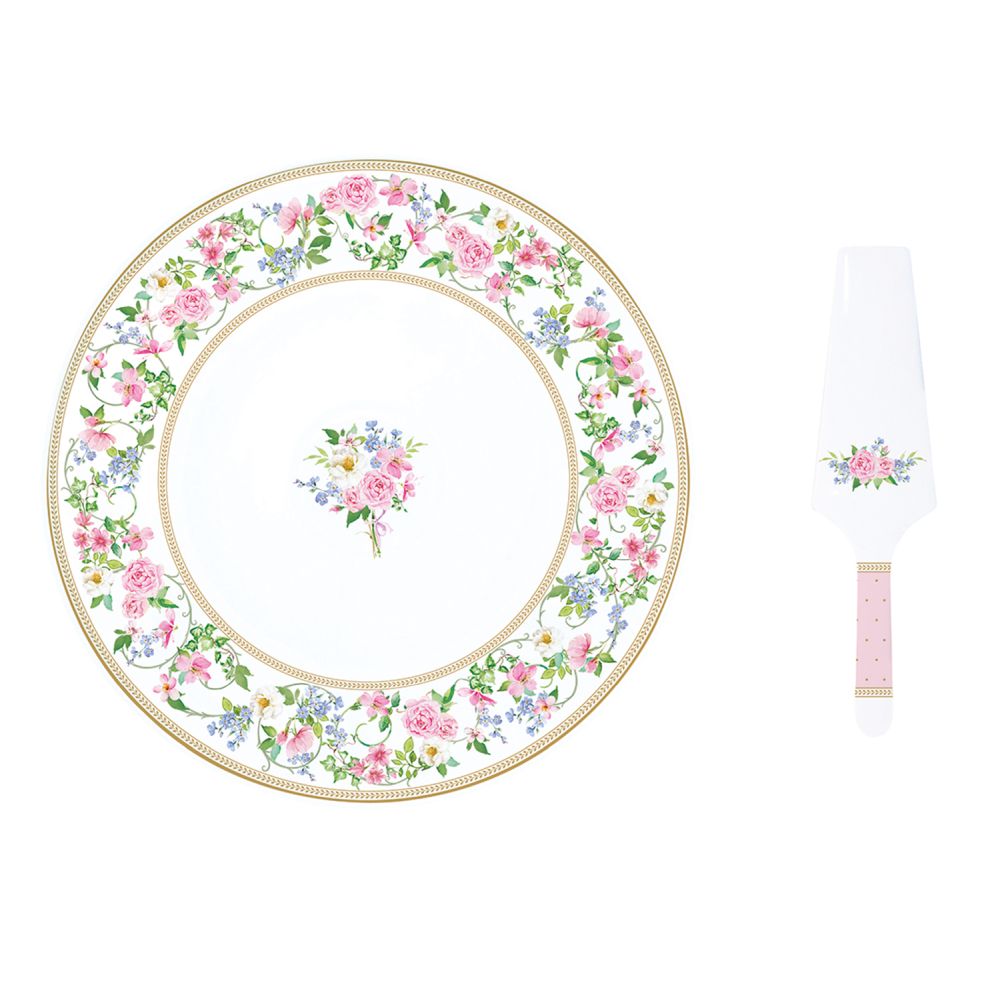 Porzellan-Kuchenhebeset Ø 32 cm In Farbbox Garden Joy