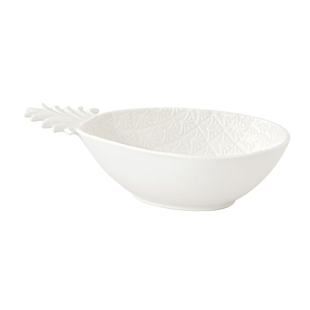 Ananasförmige Porzellanschale 22,5 x 14,5 cm In Weißer Verpackung
