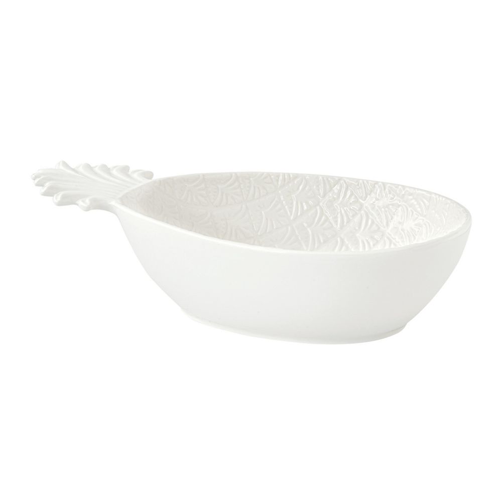 Ananasförmige Porzellanschale 30 x 19 cm In Weißer Verpackung