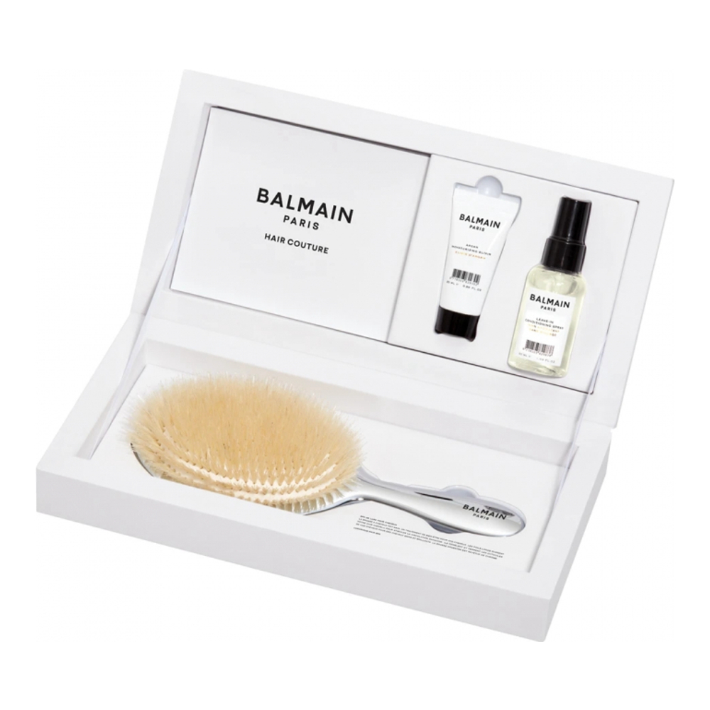 'Silver Spa Brush' Hair Care Set - 3 Pieces