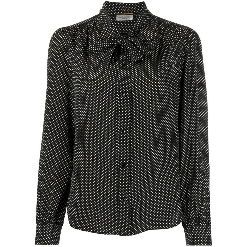 'Pussy-Bow Collar' Hemd für Damen