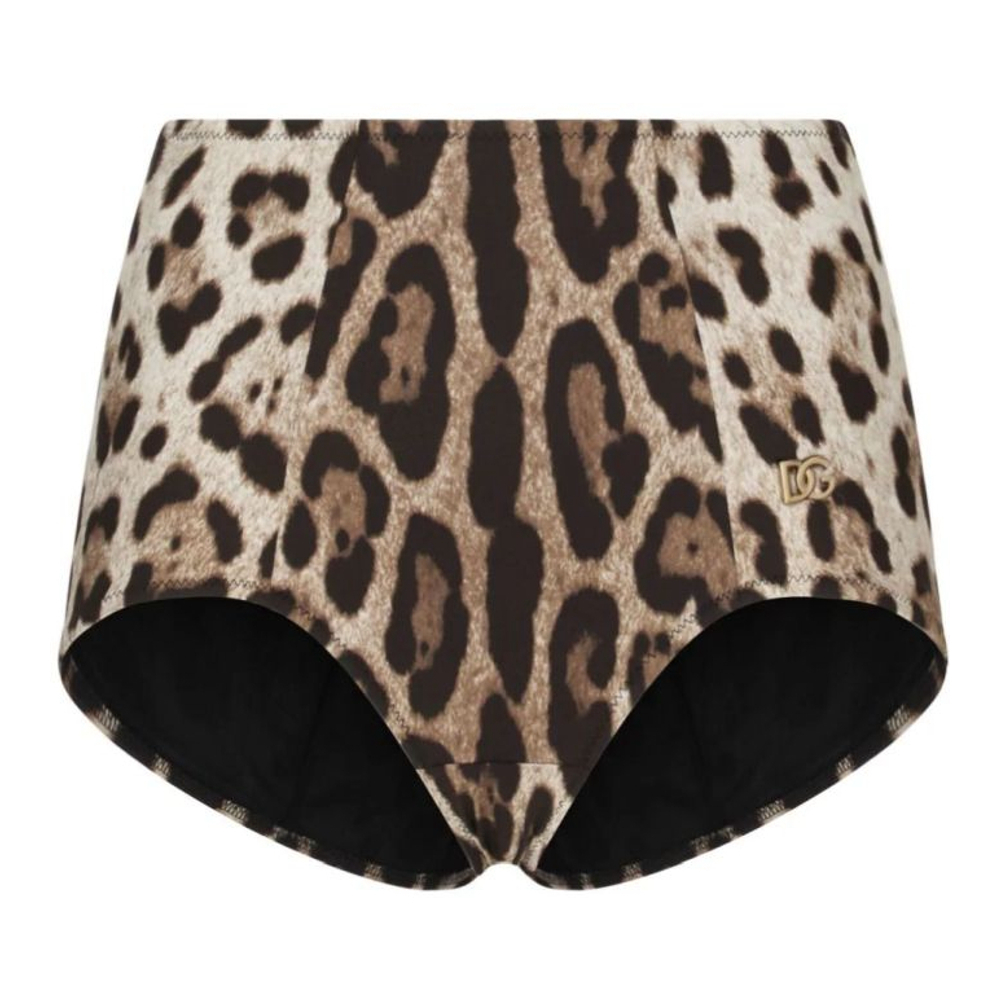Women's 'Leopard-Print High-Waisted' Bikini Bottom