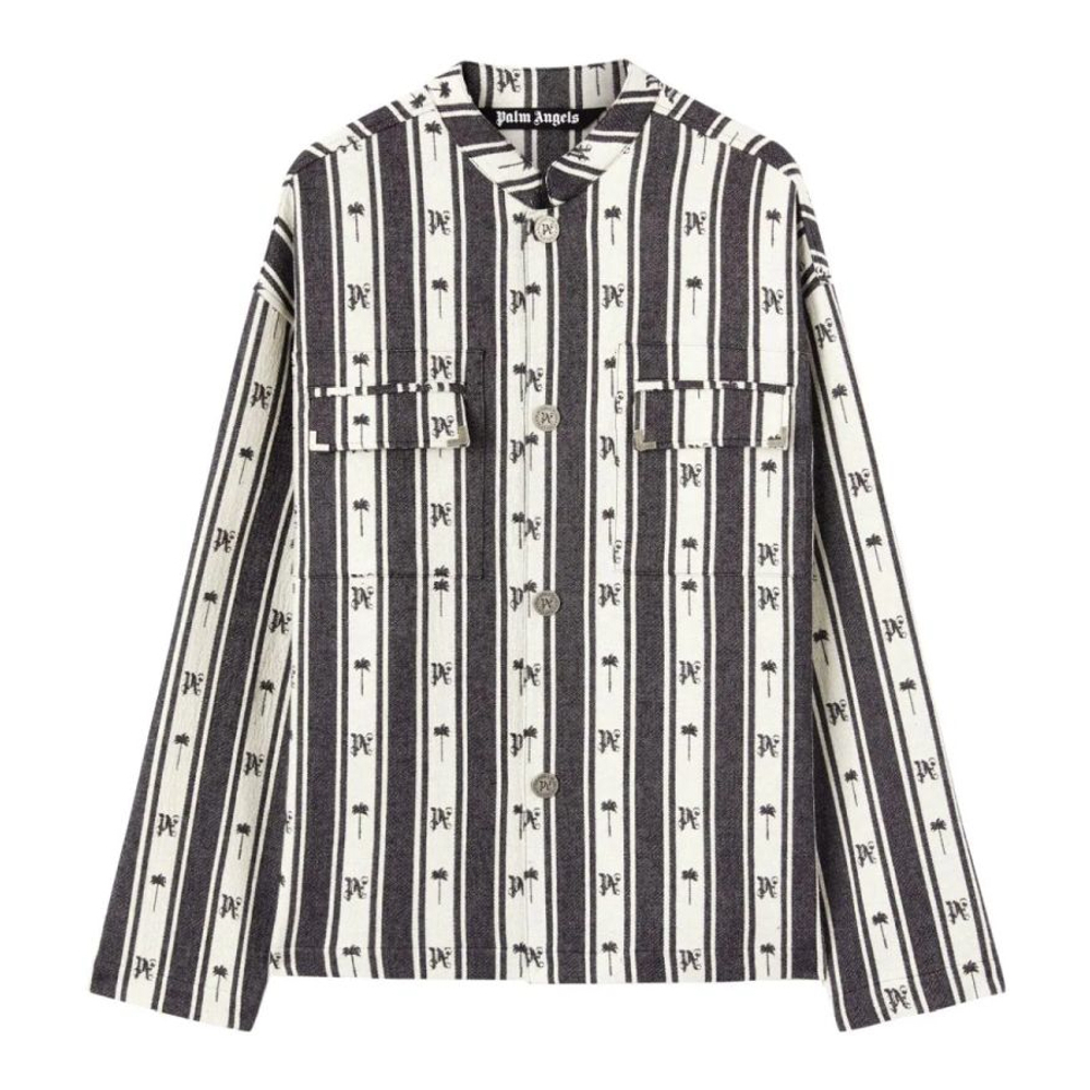 Surchemise 'Monogram-Print Striped' pour Hommes