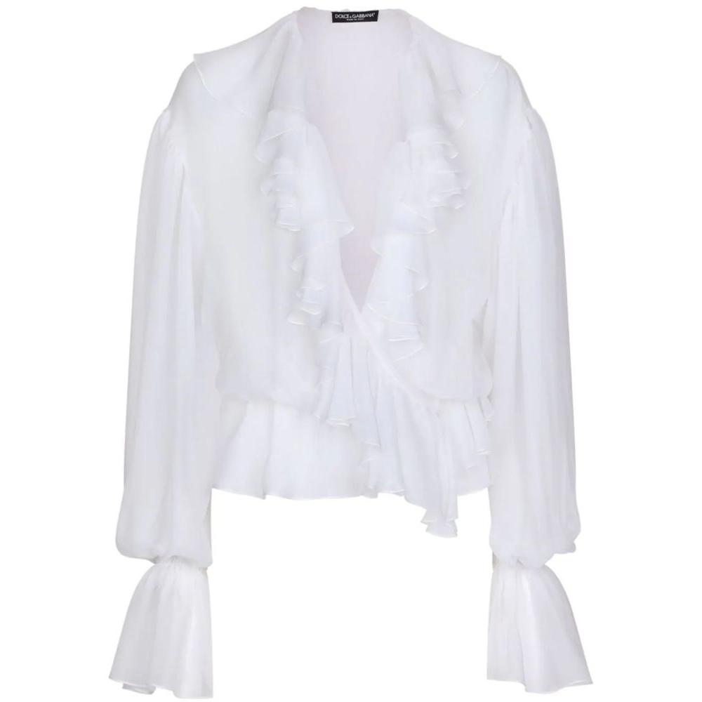 'Ruffled' Langärmelige Bluse für Damen