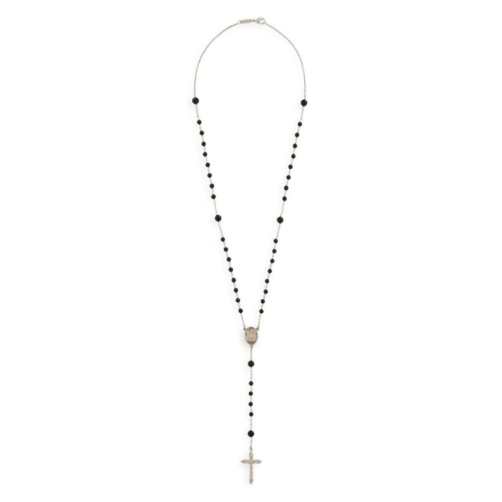 'Gemstone-Embellished Rosary' Halskette für Herren