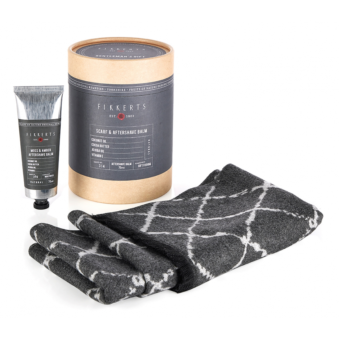 Baume après-rasage, Foulard 'Moss & Amber' - 75 ml, 2 Pièces