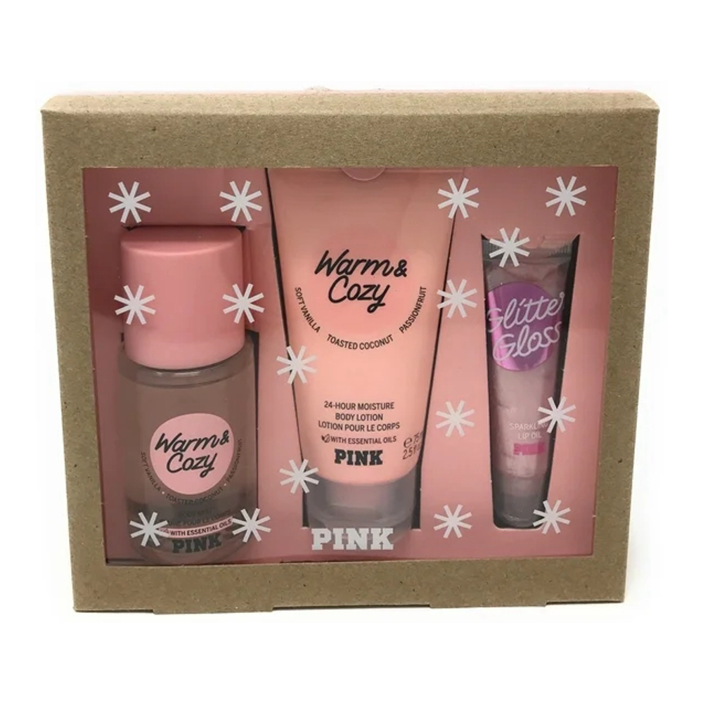 'Pink Warm & Cozy' Body Care Set - 3 Pieces