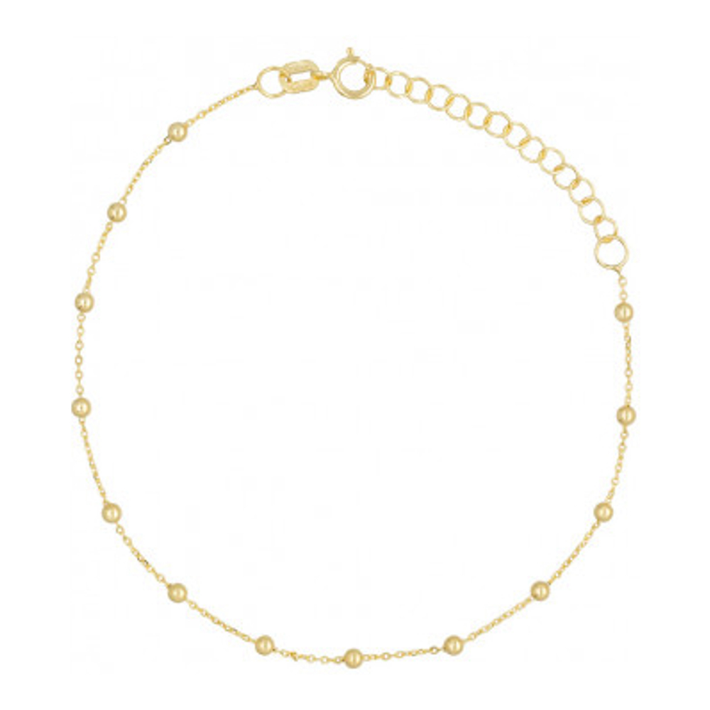 375/1000 Yellow Gold Ball Chain Bracelet