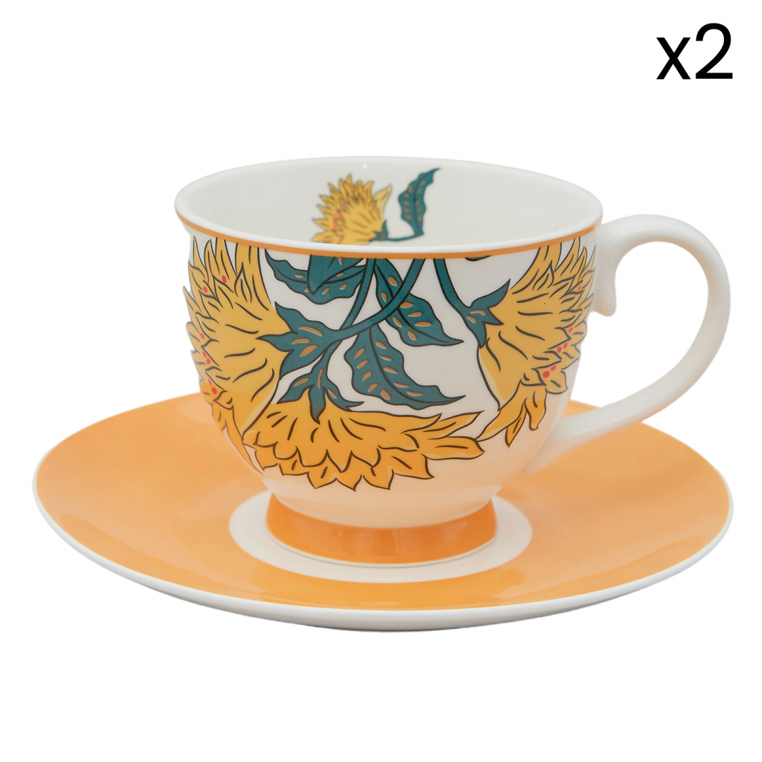 'Alice' Cup with Saucer - 300 ml, 2 Pieces