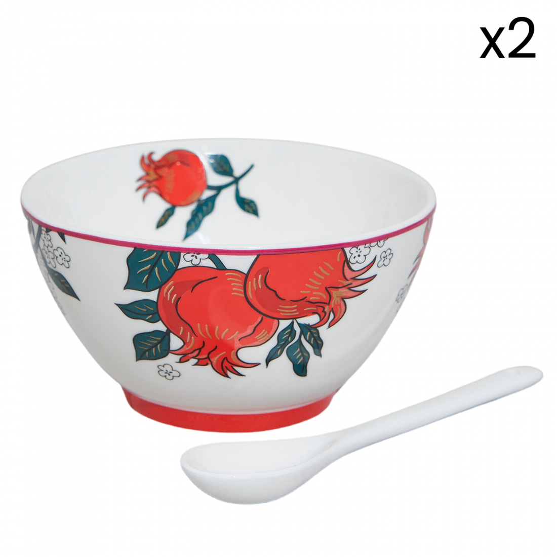 Bol, Cuillère 'Alice' - 12 cm - 2 Pièces