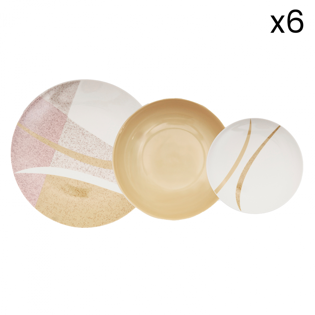 'Curves' Dinner Set - 18 Pieces