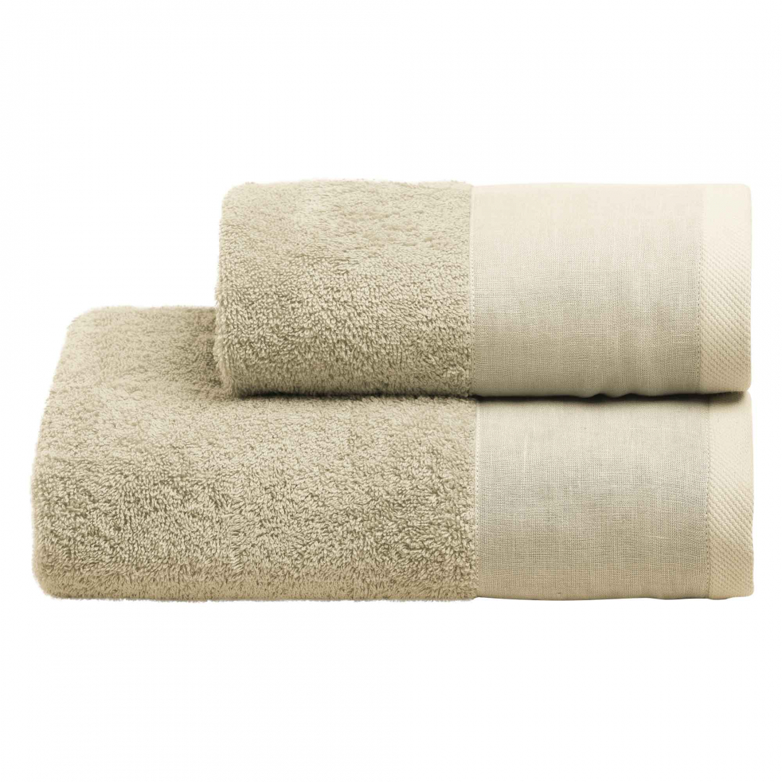 Loira Hand And Guest Terry Towels Set, Beige