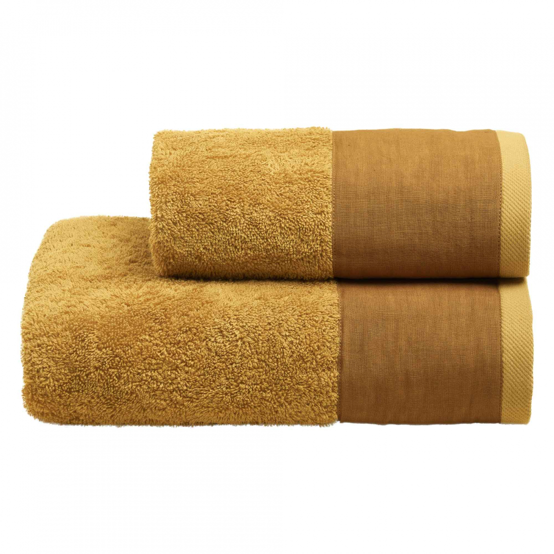 Loira Hand And Guest Terry Towels Set, Bronze